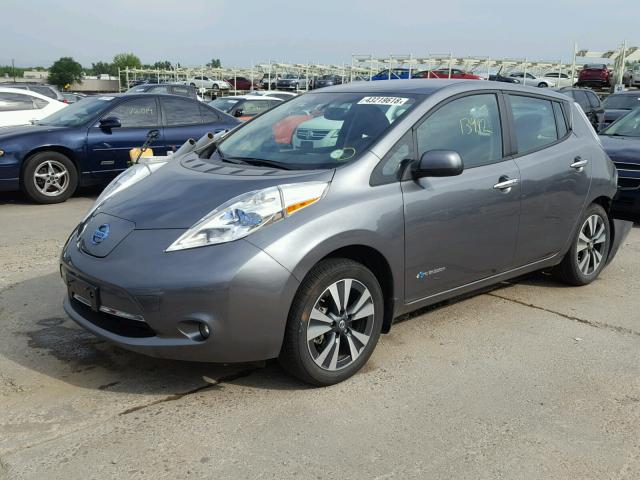 1N4BZ0CPXGC303664 - 2016 NISSAN LEAF SV GRAY photo 2