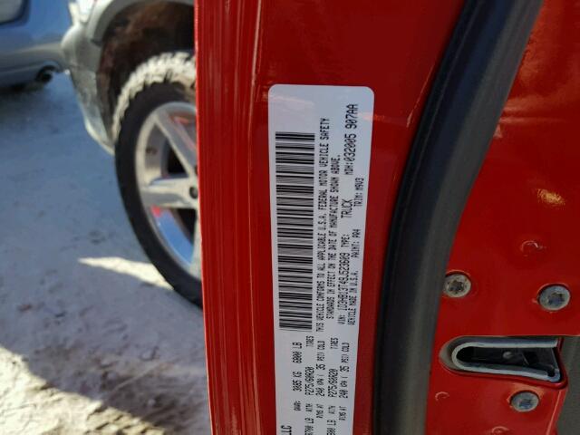 1D3HB13T49J523609 - 2009 DODGE RAM 1500 RED photo 10