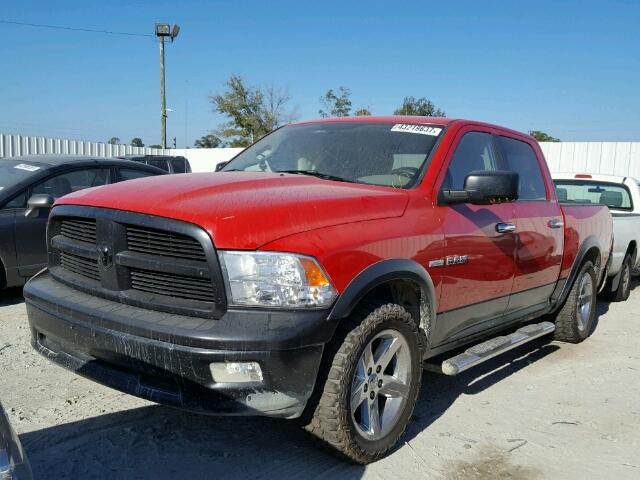 1D3HB13T49J523609 - 2009 DODGE RAM 1500 RED photo 2