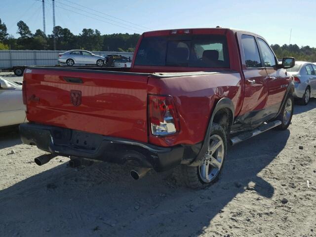 1D3HB13T49J523609 - 2009 DODGE RAM 1500 RED photo 4