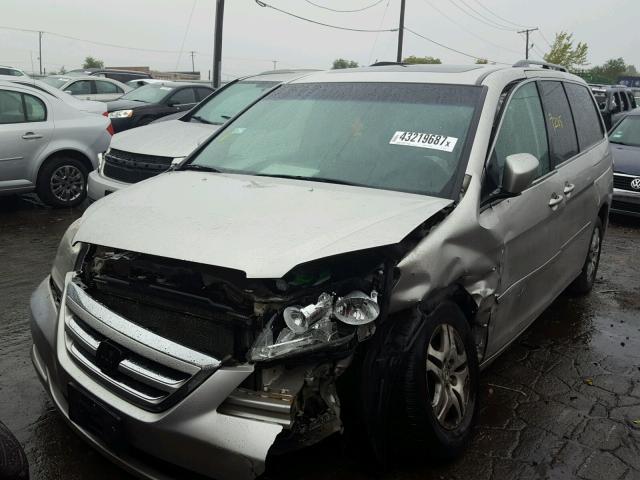 5FNRL38605B423274 - 2005 HONDA ODYSSEY EX SILVER photo 2