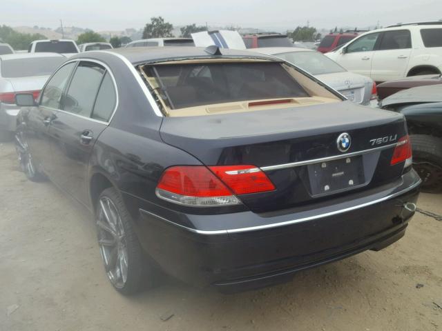 WBAHN03576DD98501 - 2006 BMW 760 LI BLACK photo 3