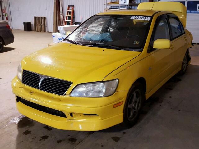 JA3AJ86E33U025117 - 2003 MITSUBISHI LANCER OZ YELLOW photo 2