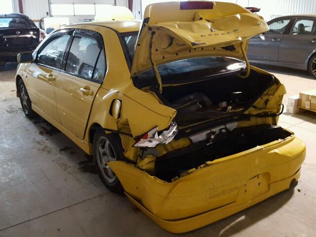 JA3AJ86E33U025117 - 2003 MITSUBISHI LANCER OZ YELLOW photo 3