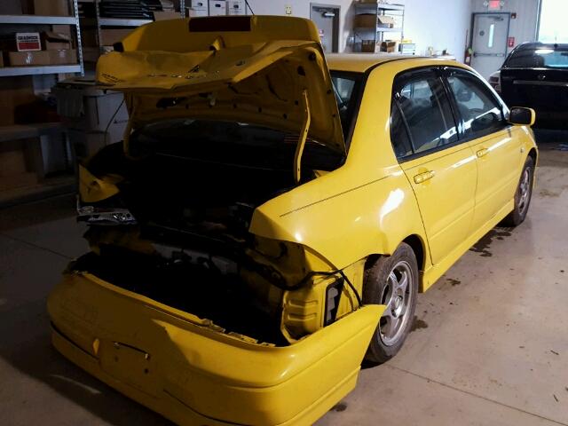 JA3AJ86E33U025117 - 2003 MITSUBISHI LANCER OZ YELLOW photo 4