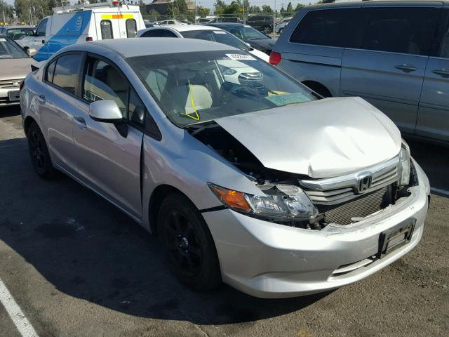 2HGFB2F56CH590922 - 2012 HONDA CIVIC LX GRAY photo 1