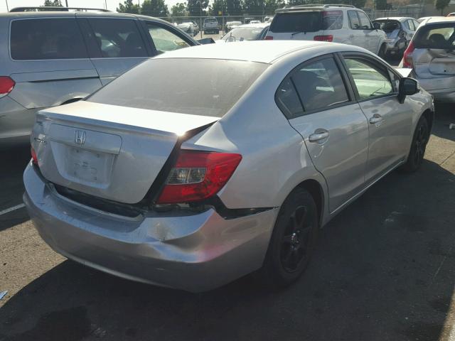 2HGFB2F56CH590922 - 2012 HONDA CIVIC LX GRAY photo 4