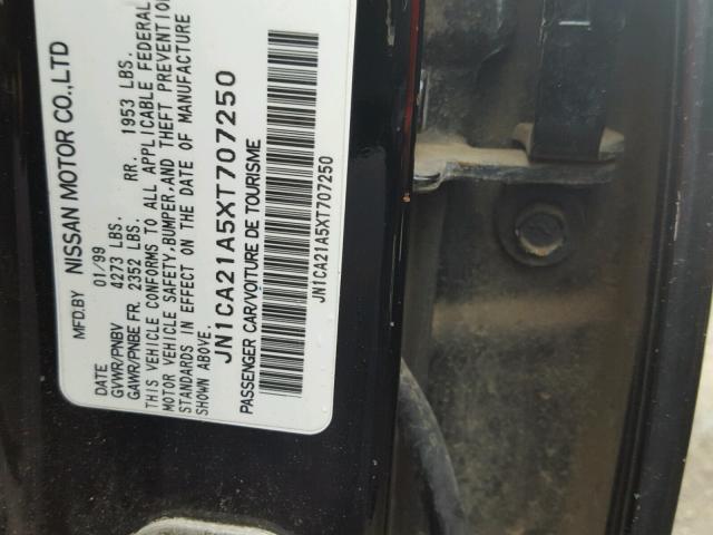 JN1CA21A5XT707250 - 1999 NISSAN MAXIMA GLE BLACK photo 10