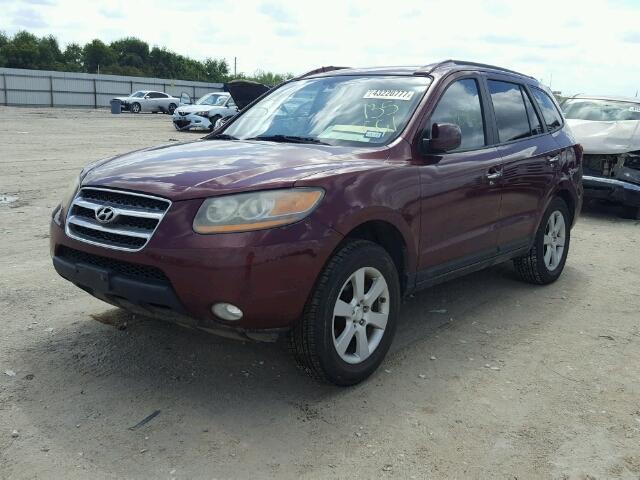 5NMSH13E18H135661 - 2008 HYUNDAI SANTA FE S MAROON photo 2