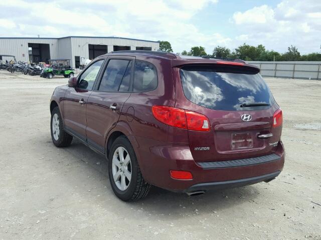 5NMSH13E18H135661 - 2008 HYUNDAI SANTA FE S MAROON photo 3