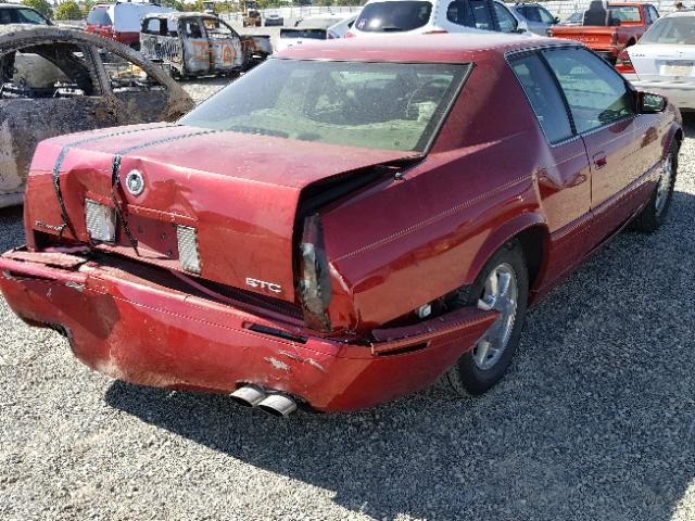 1G6ET12961B105939 - 2001 CADILLAC ELDORADO T RED photo 4