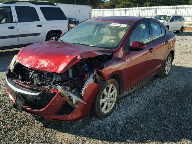 JM1BL1SF5A1159602 - 2010 MAZDA 3 I BURGUNDY photo 2