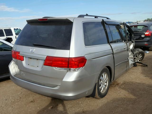 5FNRL38458B111681 - 2008 HONDA ODYSSEY SILVER photo 4