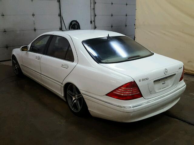 WDBNG84J75A438808 - 2005 MERCEDES-BENZ S WHITE photo 3