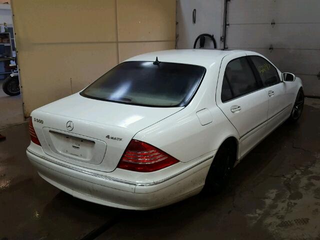 WDBNG84J75A438808 - 2005 MERCEDES-BENZ S WHITE photo 4