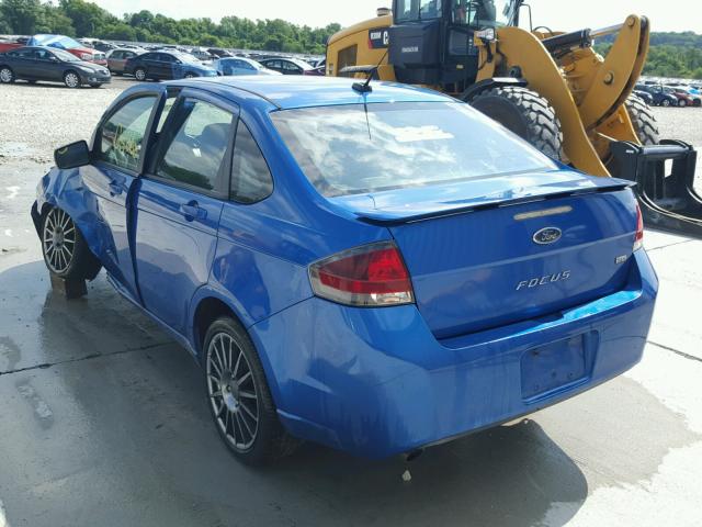 1FAHP3GN3BW188987 - 2011 FORD FOCUS SES BLUE photo 3