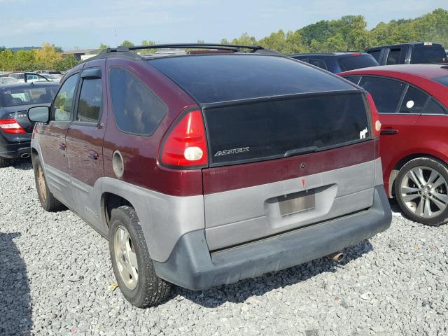 3G7DA03E61S528575 - 2001 PONTIAC AZTEK MAROON photo 3