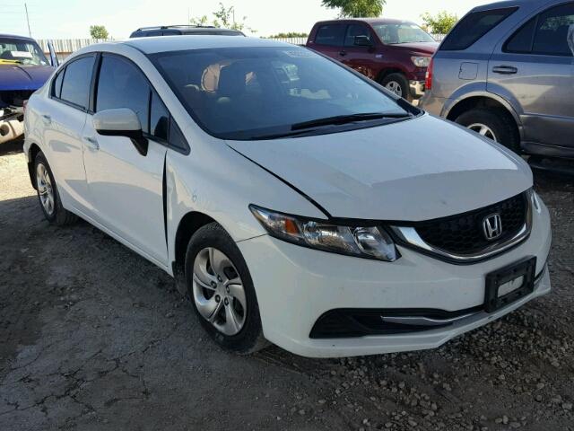 19XFB2F54EE020639 - 2014 HONDA CIVIC LX WHITE photo 1