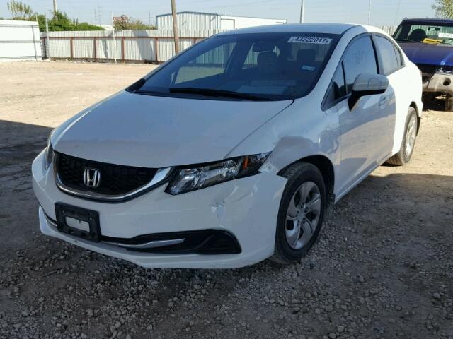 19XFB2F54EE020639 - 2014 HONDA CIVIC LX WHITE photo 2