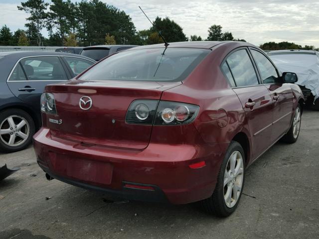 JM1BK32F581120498 - 2008 MAZDA 3 MAROON photo 4