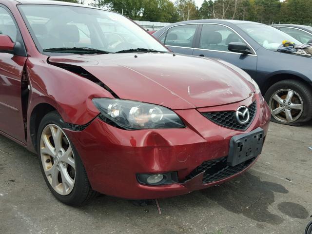 JM1BK32F581120498 - 2008 MAZDA 3 MAROON photo 9