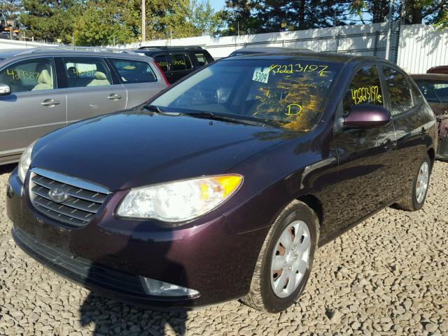 KMHDU46D08U408733 - 2008 HYUNDAI ELANTRA GL PURPLE photo 2