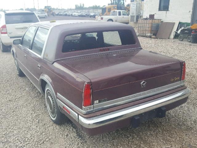 1C3XC66R5LD857706 - 1990 CHRYSLER NEW YORKER 红色 照片 3