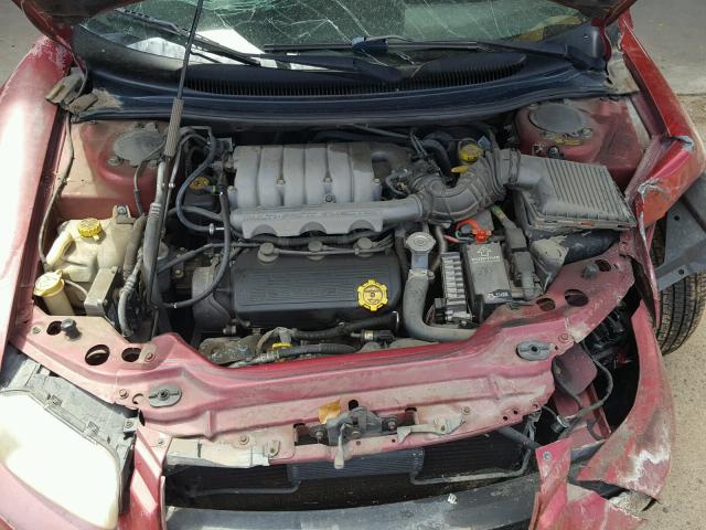 3C3EL55H8VT547699 - 1997 CHRYSLER SEBRING JX RED photo 7