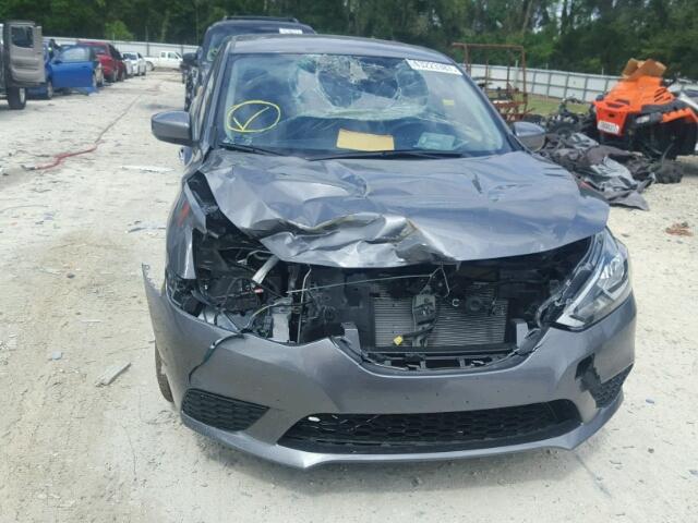 3N1AB7AP9GL661433 - 2016 NISSAN SENTRA GRAY photo 9