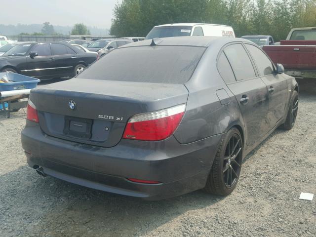 WBANV135X8CZ54699 - 2008 BMW 528 XI GRAY photo 4