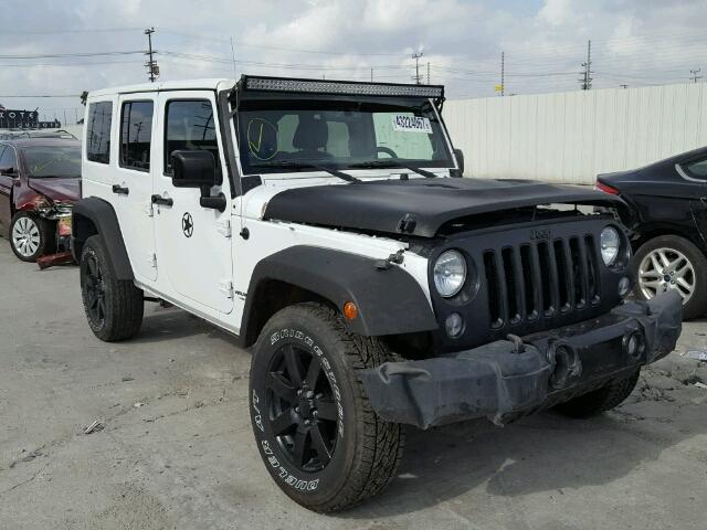1C4HJWEG3EL254249 - 2014 JEEP WRANGLER U WHITE photo 1