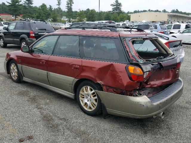 4S3BH806337612662 - 2003 SUBARU LEGACY OUT RED photo 3