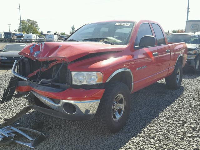 1D7HU18N54J221516 - 2004 DODGE RAM 1500 RED photo 2