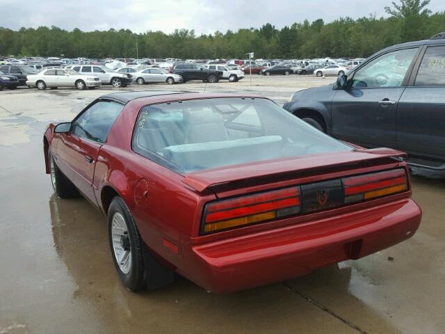 1G2FS23T7NL223250 - 1992 PONTIAC FIREBIRD BURGUNDY photo 3