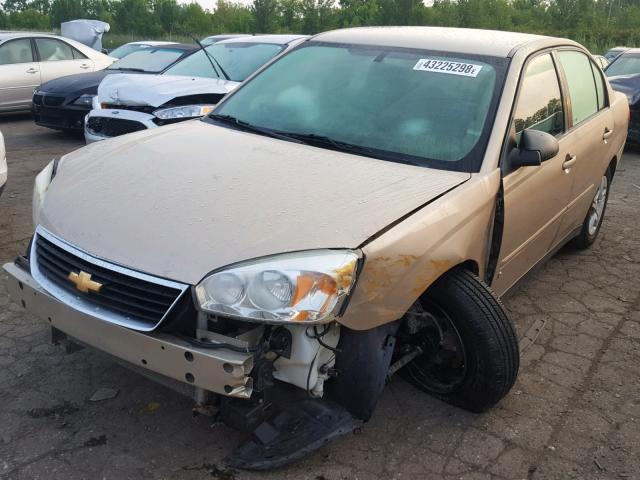 1G1ZS51F56F251404 - 2006 CHEVROLET MALIBU LS თაფლისფერი ფოტო 2