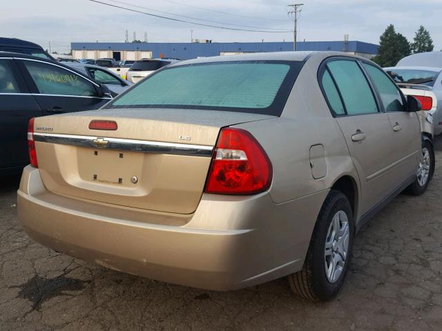 1G1ZS51F56F251404 - 2006 CHEVROLET MALIBU LS თაფლისფერი ფოტო 4