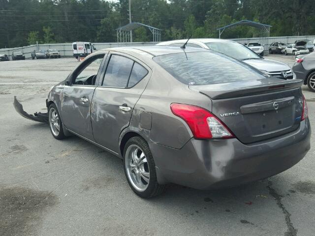 3N1CN7AP4EL859172 - 2014 NISSAN VERSA GRAY photo 3