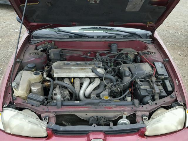 1Y1SK5481XZ411117 - 1999 CHEVROLET GEO PRIZM MAROON photo 7