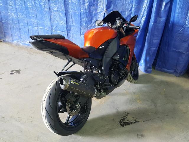 JKAZXCE1X9A023583 - 2009 KAWASAKI ZX1000 E ORANGE photo 4