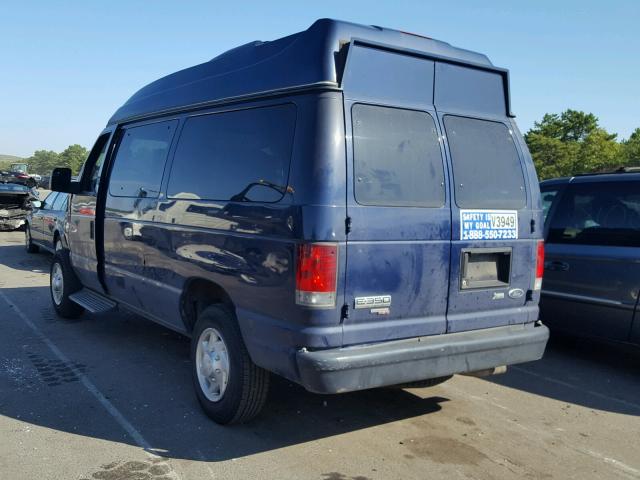 1FBNE3BL7CDA37015 - 2012 FORD ECONOLINE BLUE photo 3