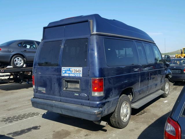 1FBNE3BL7CDA37015 - 2012 FORD ECONOLINE BLUE photo 4