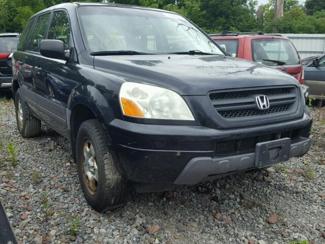 2HKYF18165H550608 - 2005 HONDA PILOT LX BLUE photo 1