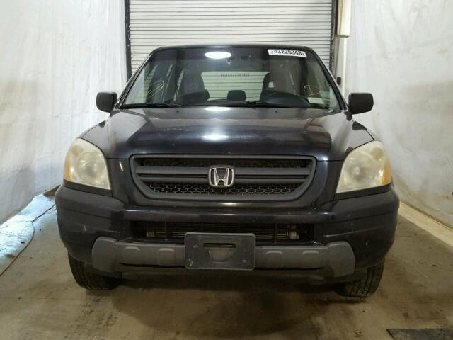 2HKYF18165H550608 - 2005 HONDA PILOT LX BLUE photo 9