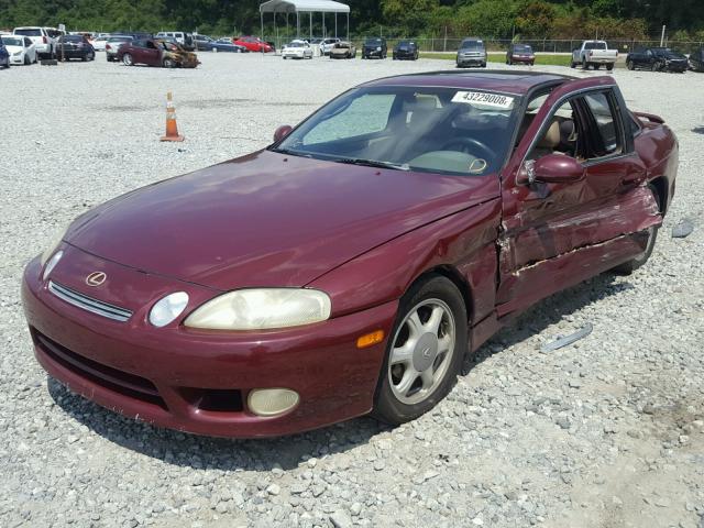 JT8CD32Z3V0038195 - 1997 LEXUS SC 300 BURGUNDY photo 2