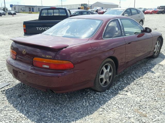 JT8CD32Z3V0038195 - 1997 LEXUS SC 300 BURGUNDY photo 4