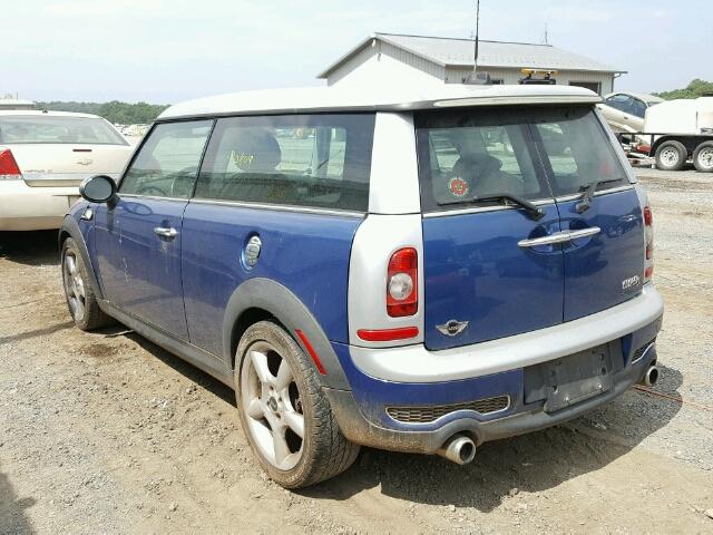 WMWMM33508TP70334 - 2008 MINI COOPER S C BLUE photo 3