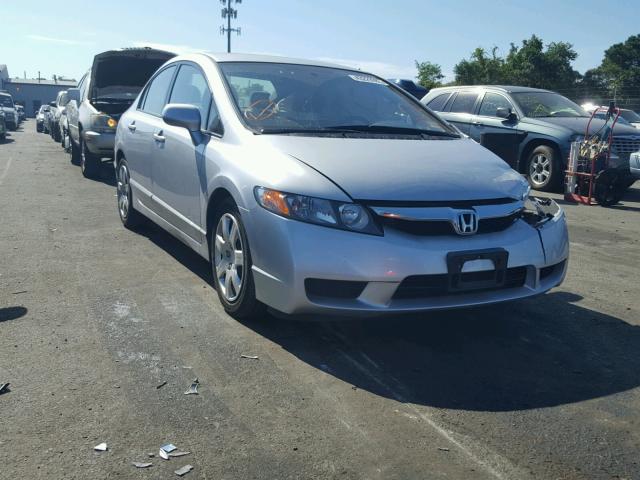 2HGFA1F55BH307504 - 2011 HONDA CIVIC LX SILVER photo 1