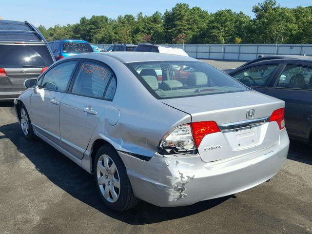 2HGFA1F55BH307504 - 2011 HONDA CIVIC LX SILVER photo 3