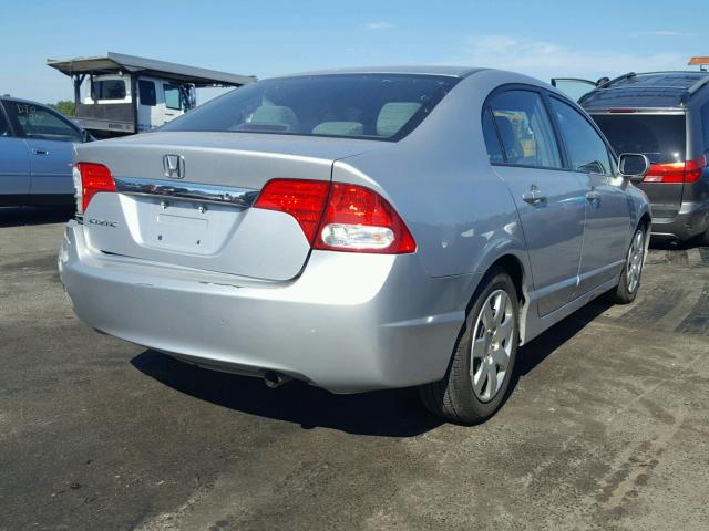 2HGFA1F55BH307504 - 2011 HONDA CIVIC LX SILVER photo 4