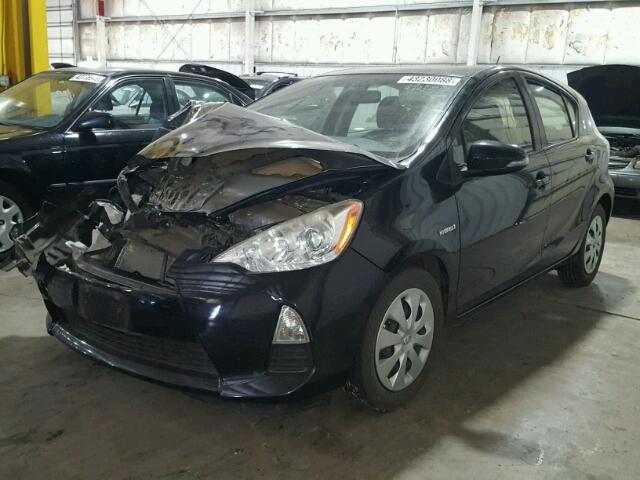 JTDKDTB34D1542210 - 2013 TOYOTA PRIUS C BLACK photo 2